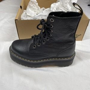 Dr. Martens Jadon lll Black Platform Lug Sole 7” Woman’s Sz 7 Quad Retro